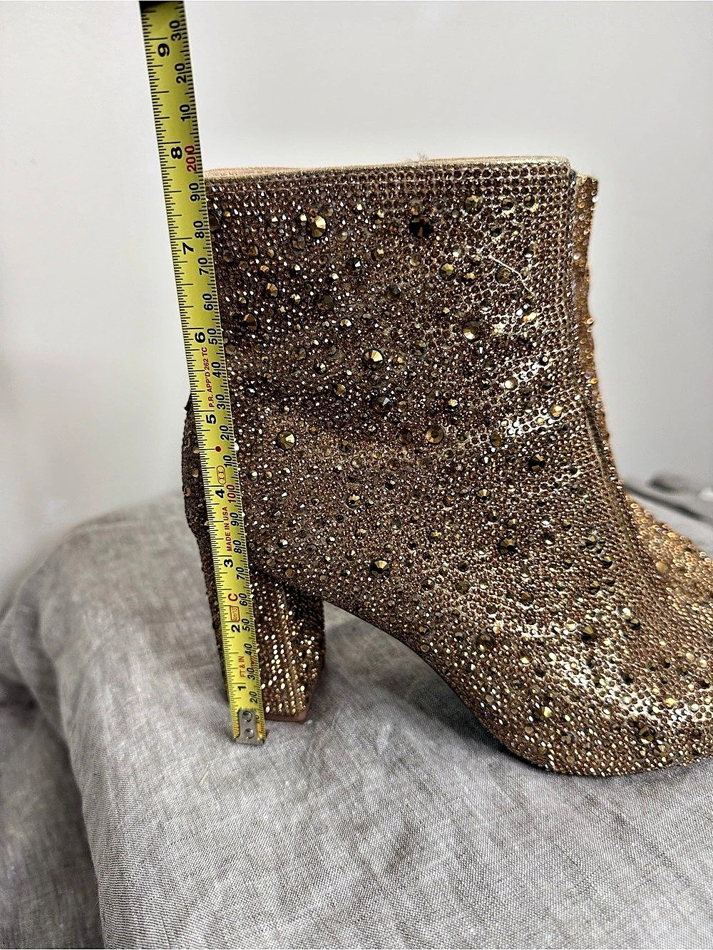 Betsey Johnson Cady Rhinestone Booties Gold Booties - Picture 5 of 6